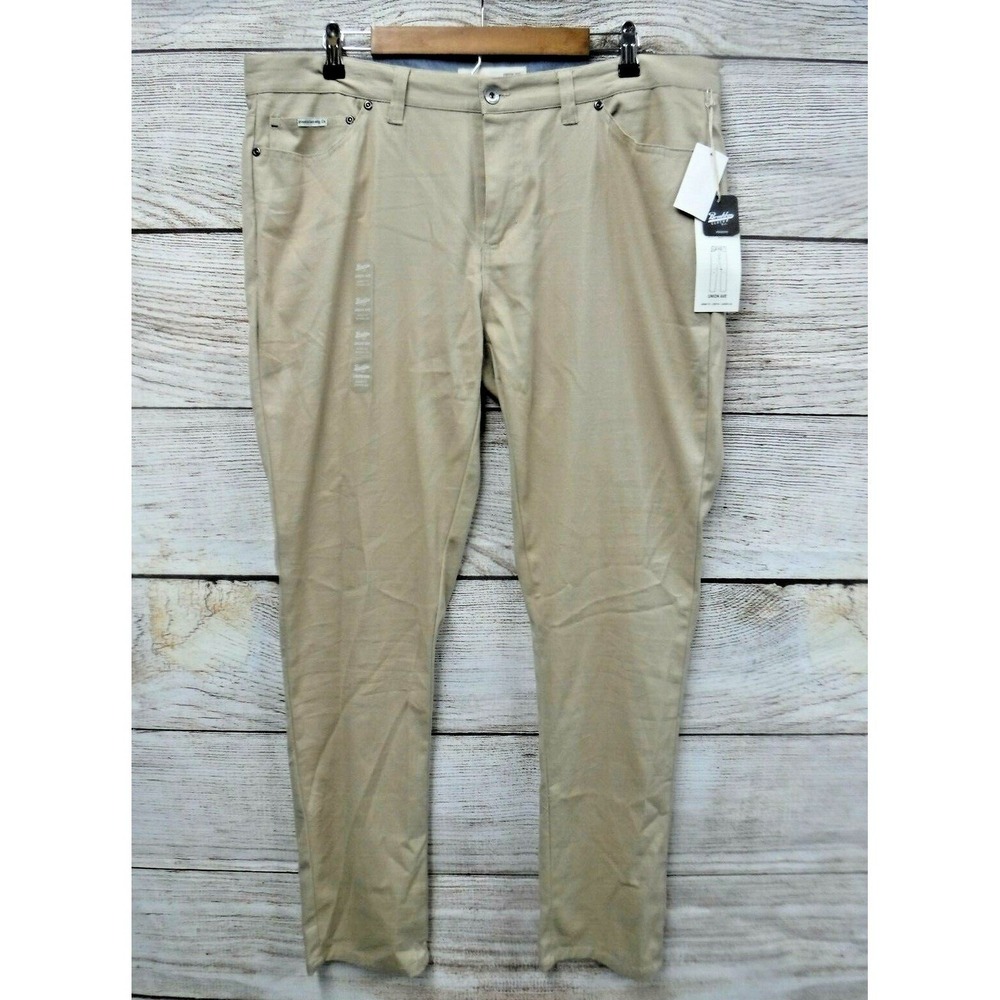 Brooklyn Cloth Pants Mens 38X30 Union Ave Skinny Tapered Stretch Thin 5 Pckt New
